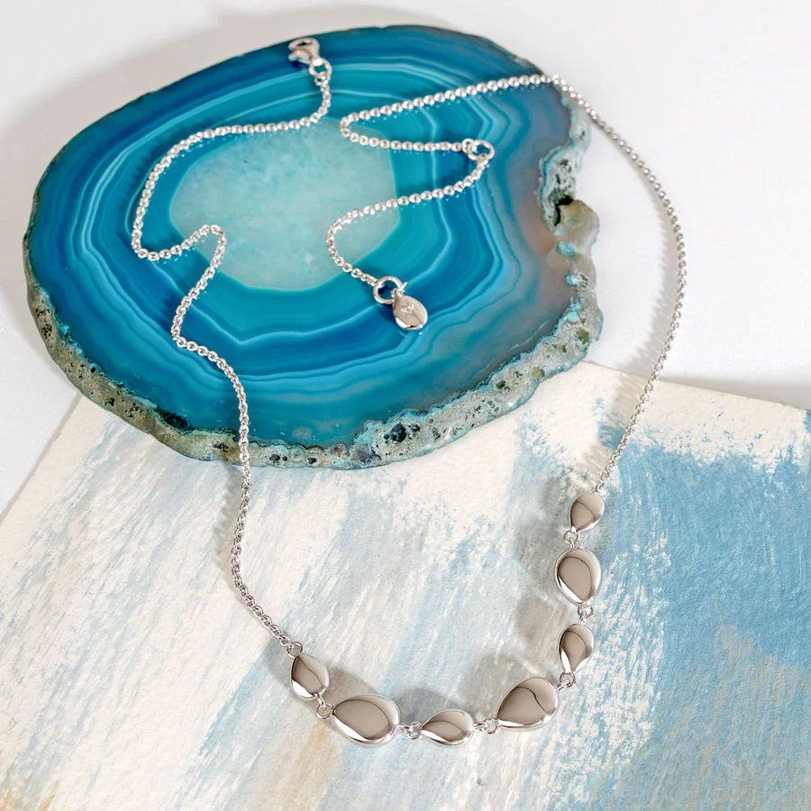 Kit Heath Sterling Silver Coast Pebble Link Adjustable Necklace