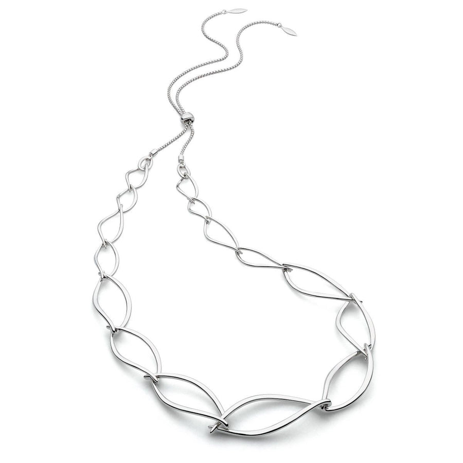 Kit Heath Sterling Silver Entwine Open Link Statement Toggle Necklace