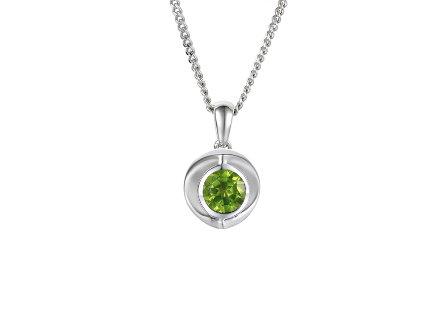 Amore Argento Sterling Silver Peridot Pendant & Chain