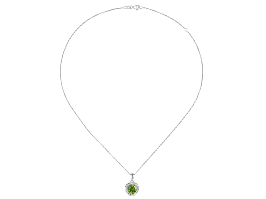 Amore Argento Sterling Silver Peridot Pendant & Chain