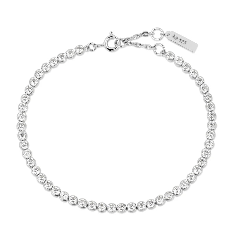 Ania Haie Sterling Silver CZ Adjustable Bracelet