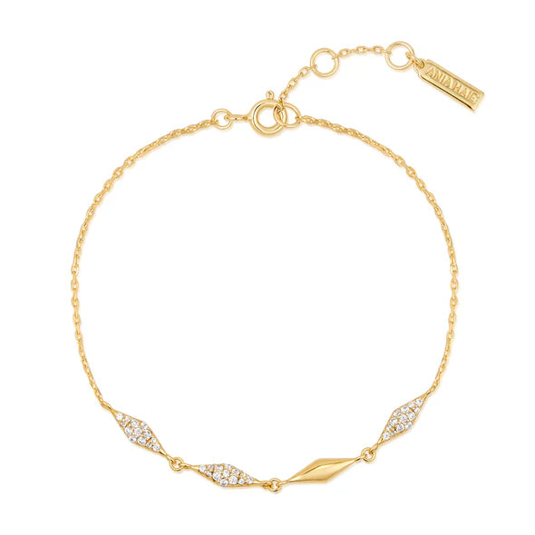 Ania Haie Gold Plated Multi Sparkle Pavé Sparkle Bracelet