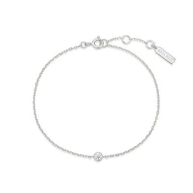 Ania Haie Sterling Silver Single CZ Adjustable Bracelet