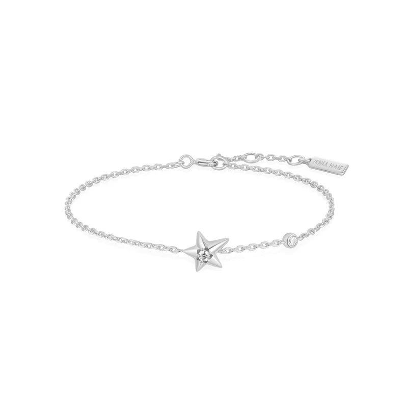 Ania Haie Sterling Silver CZ Star Bracelet