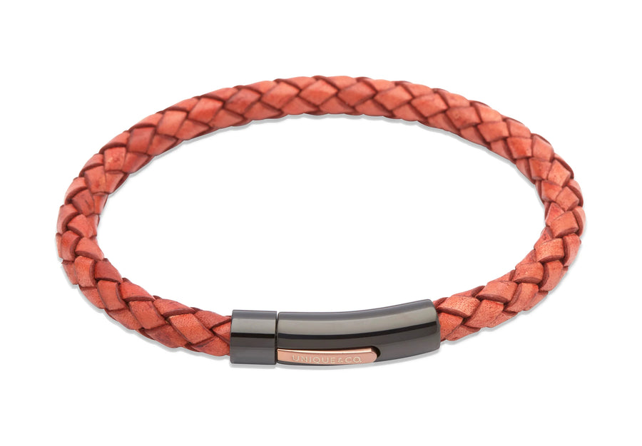 Unique Antique Tan Leather Bracelet