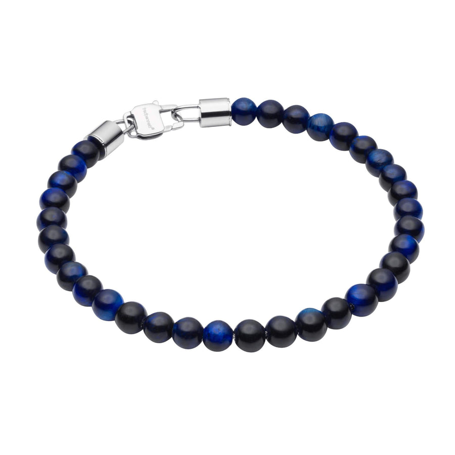 Fred Bennett Blue Tigers Eye Beaded Bracelet