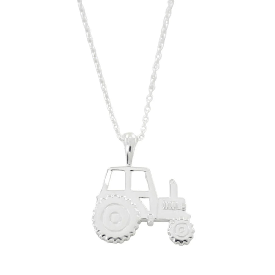 Sterling Silver Tractor Necklace