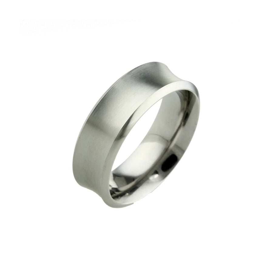 Titanium Concave Wedding Ring