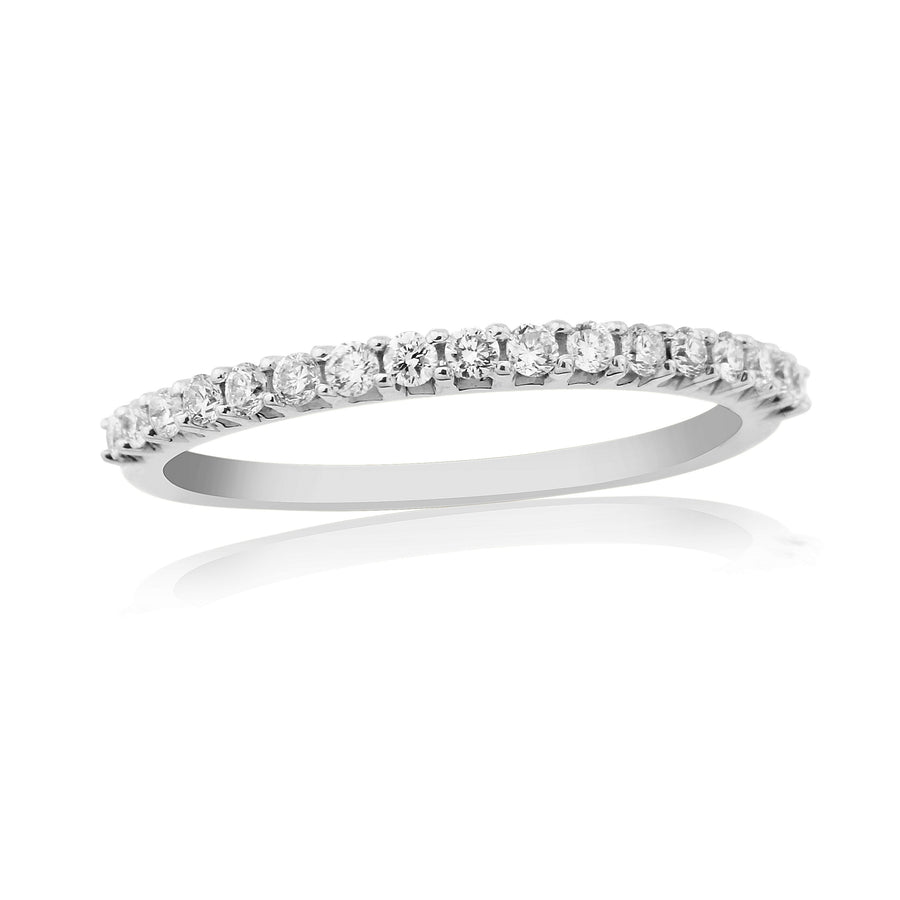 9ct White Gold 0.25ct Diamond Eternity Style Ring