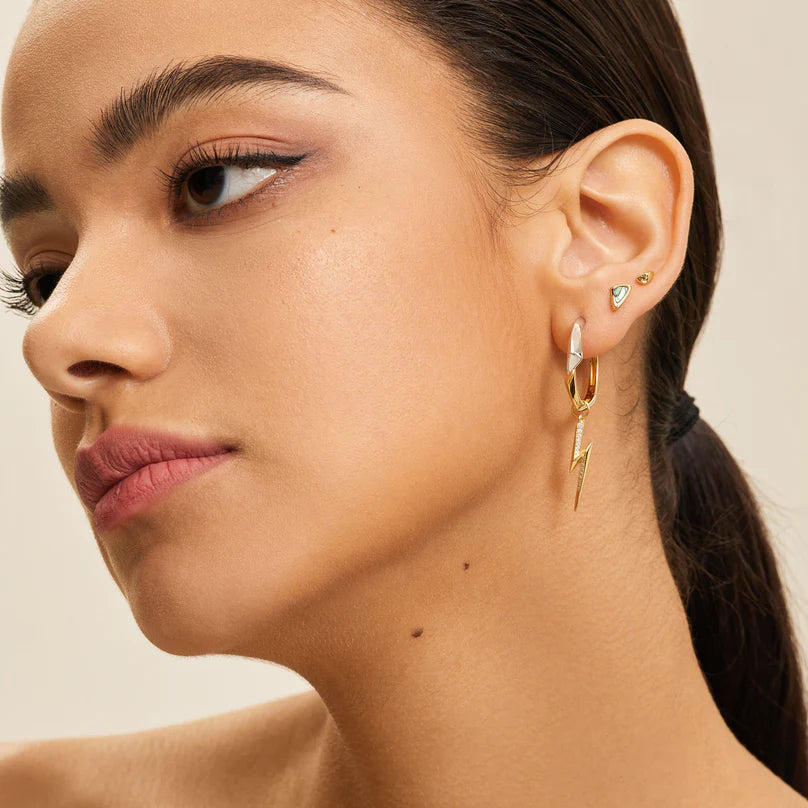 Ania Haie Gold Abalone Shell Arrow Stud Earrings