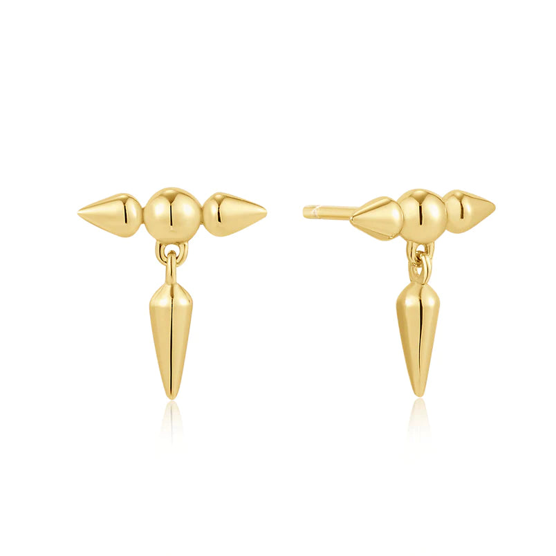 Ania Haie Gold Plated Point Stud Earrings