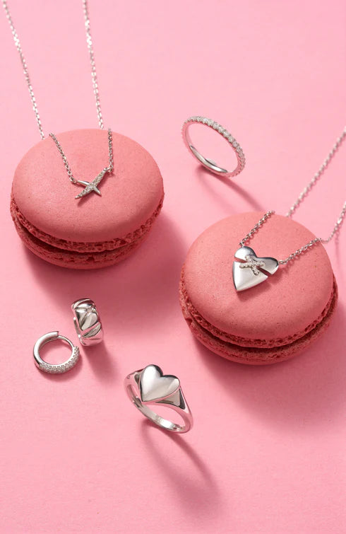 Ania Haie Sterling Silver Kiss Pavé Necklace