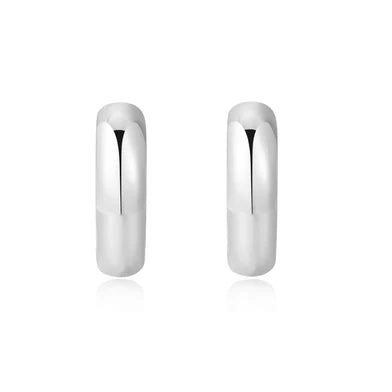 Ania Haie Sterling Silver 8.5mm Plain Huggie Hoop Earrings