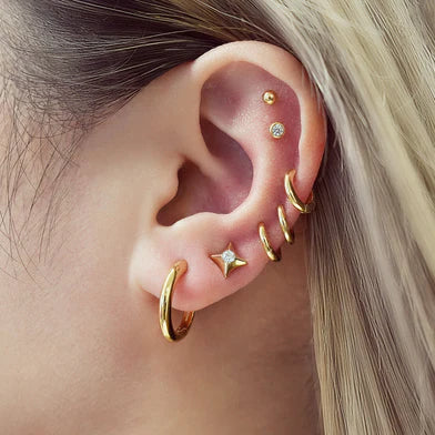 Ania Haie Gold Plated 12mm Round Tube Hoop Earrings