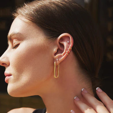 Ania Haie Gold Plated 12mm Round Tube Hoop Earrings