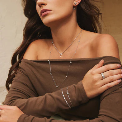 Ania Haie Sterling Silver CZ Star Bracelet