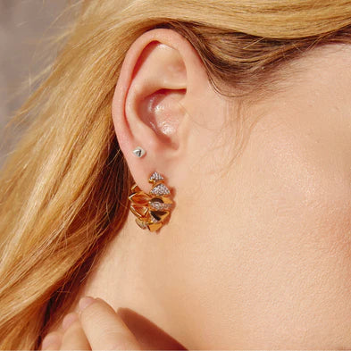 Ania Haie Sterling Silver Small Pyramid Stud Earrings