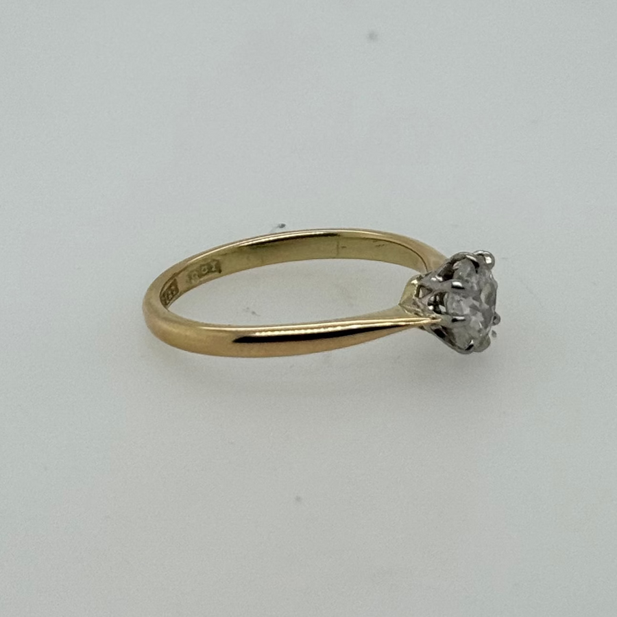 Previously Owned 18ct Old Cut 0.51ct G/H I1 Diamond Solitaire Ring