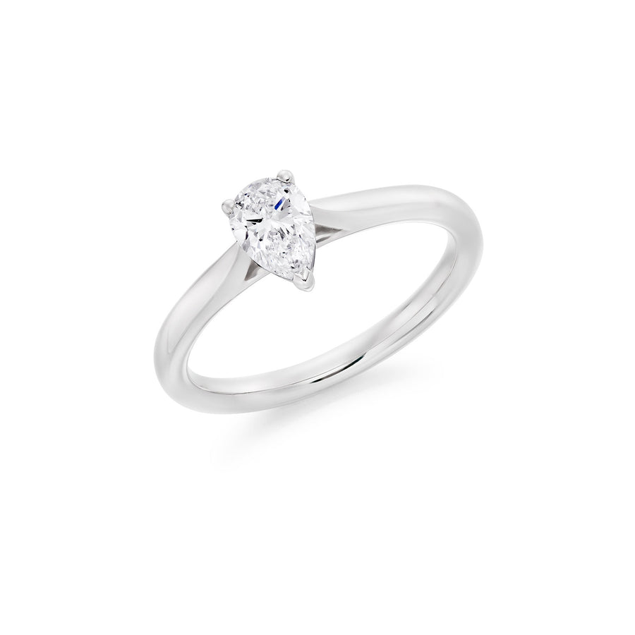 Platinum 0.51ct G VS1 Pear Cut Diamond Engagement Ring