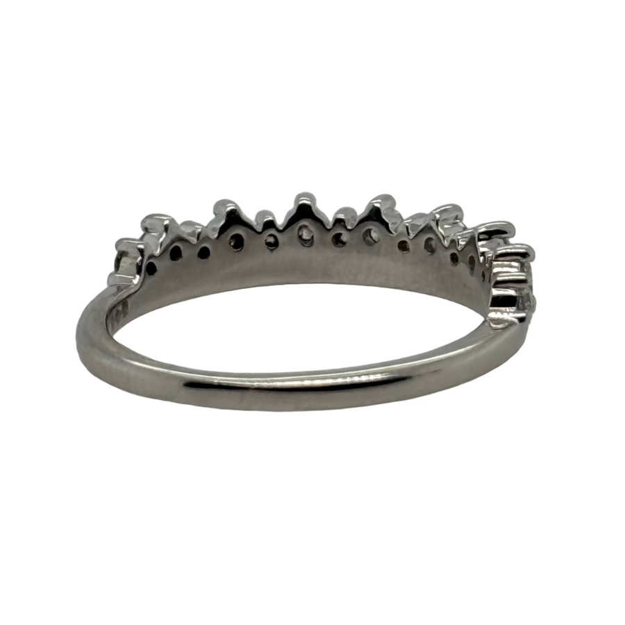 Previously Owned Platinum 0.25ct Diamond Half Eternity Edge Ring