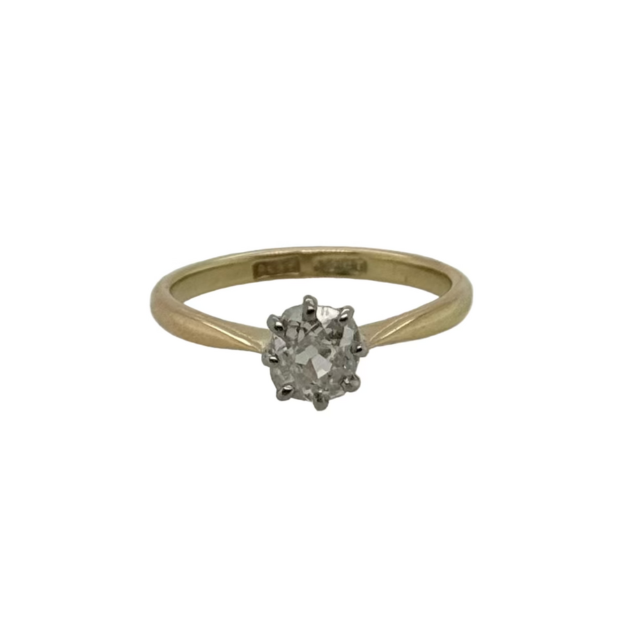 Previously Owned 18ct Old Cut 0.51ct G/H I1 Diamond Solitaire Ring