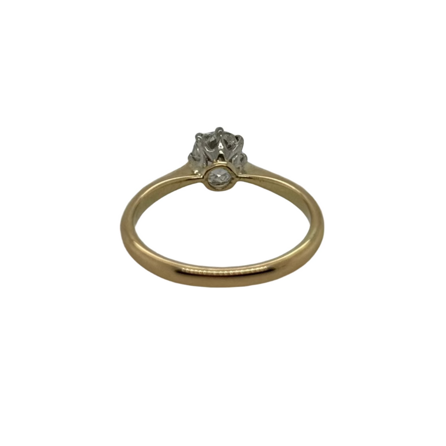 Previously Owned 18ct Old Cut 0.51ct G/H I1 Diamond Solitaire Ring