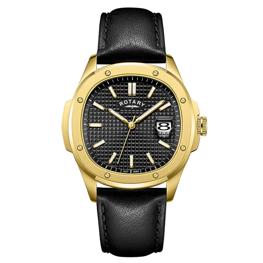 Rotary Gold Gents Apex100 Date Window Watch