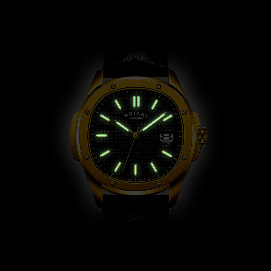 Rotary Gold Gents Apex100 Date Window Watch