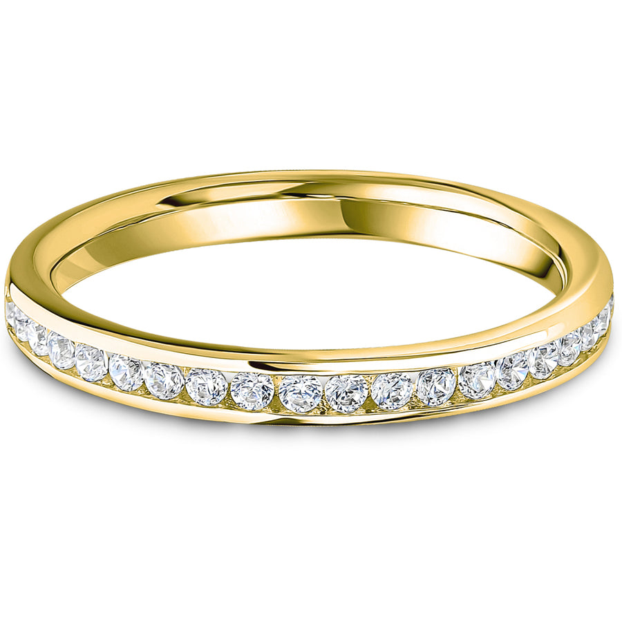 18ct Yellow Gold G Si 0.25ct Diamond Half Eternity Ring