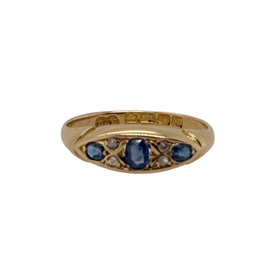 Previously Owned 18ct Yellow Gold Sapphire & Diamond Ring