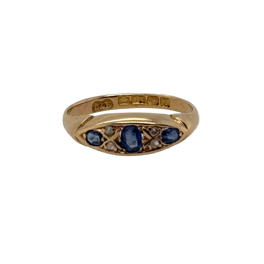 Previously Owned 18ct Yellow Gold Sapphire & Diamond Ring