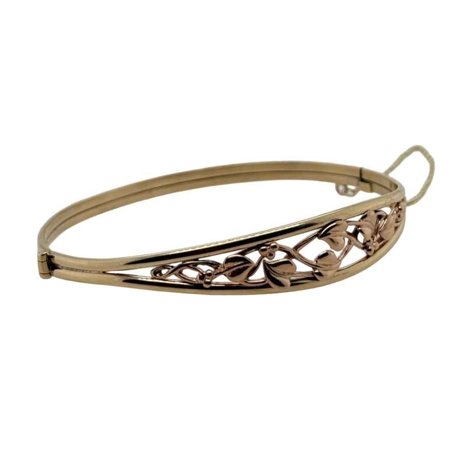 Previously Owned 9ct Yellow & Rose Gold Clogau Bangle