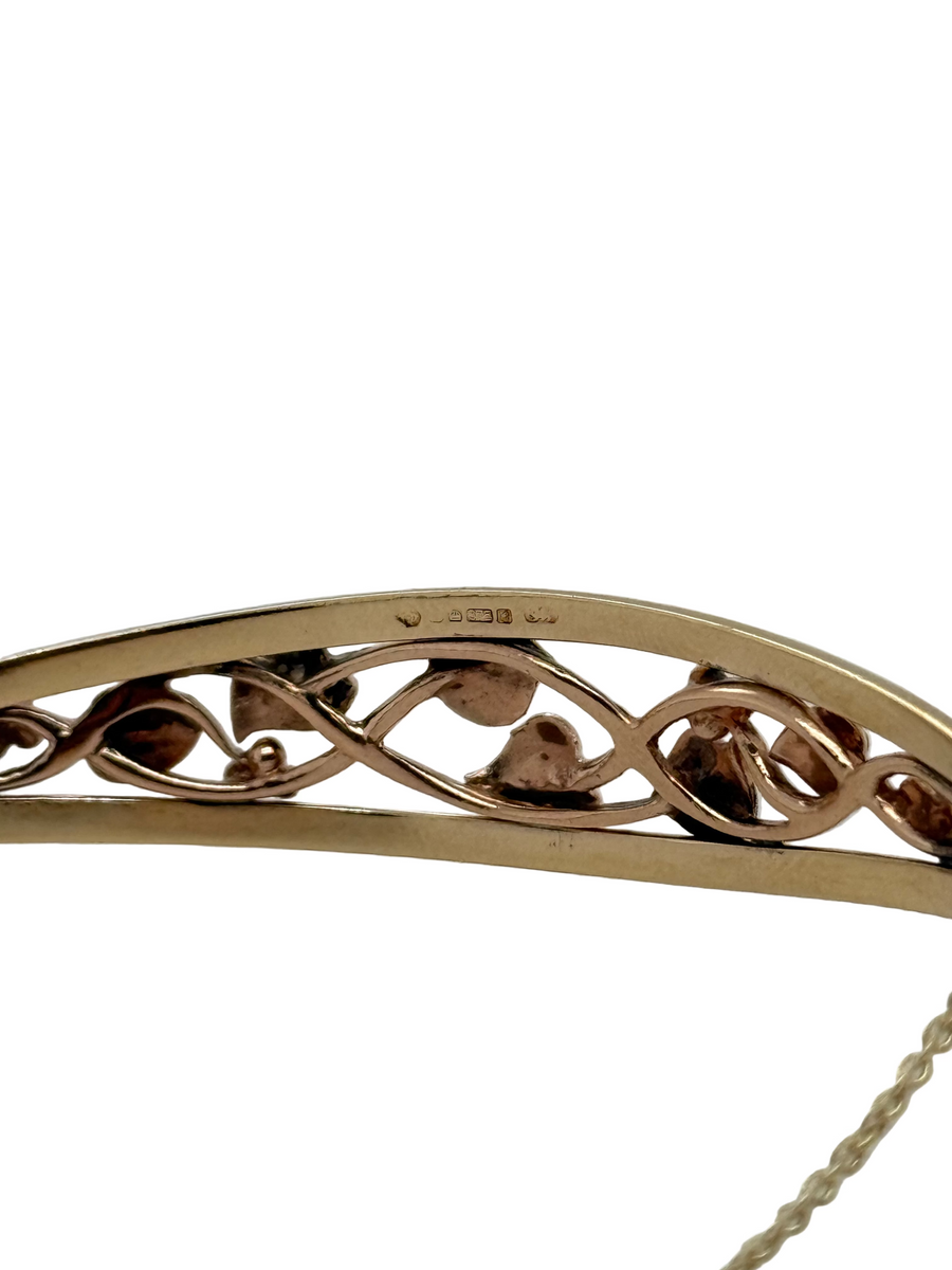 Previously Owned 9ct Yellow & Rose Gold Clogau Bangle