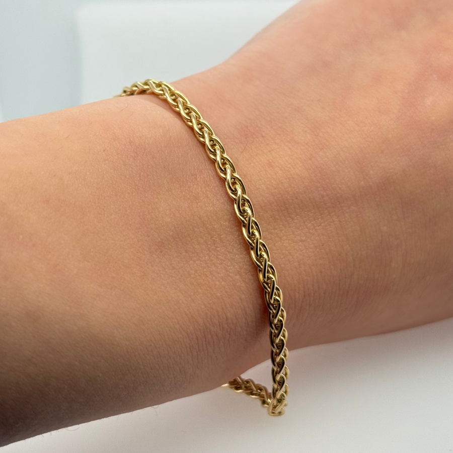 Previously Owned 9ct Yellow Gold Spiga Bracelet 7"