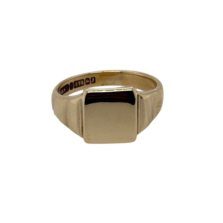 Previously Owned 9ct Yellow Gold Square Signet Ring