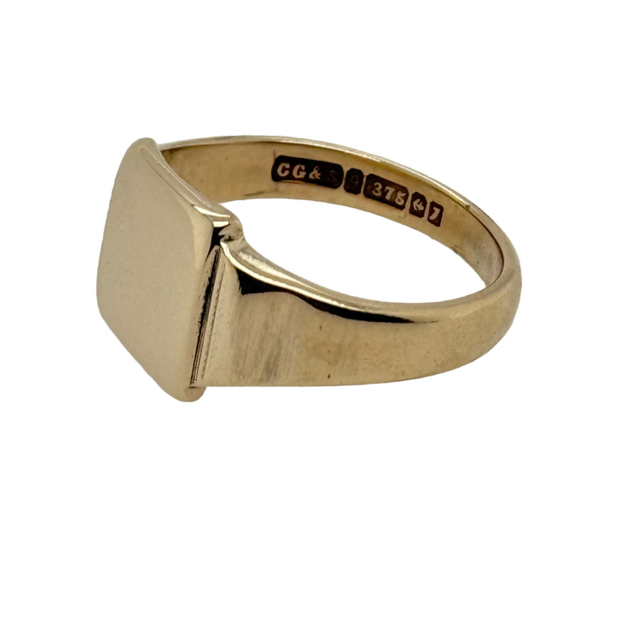 Previously Owned 9ct Yellow Gold Square Signet Ring