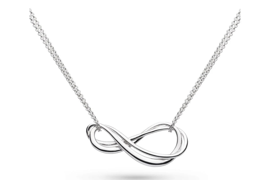 Kit Heath Sterling Silver Infinity Double Chain Necklace