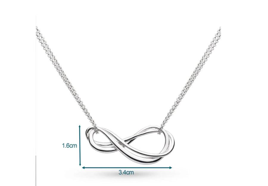 Kit Heath Sterling Silver Infinity Double Chain Necklace