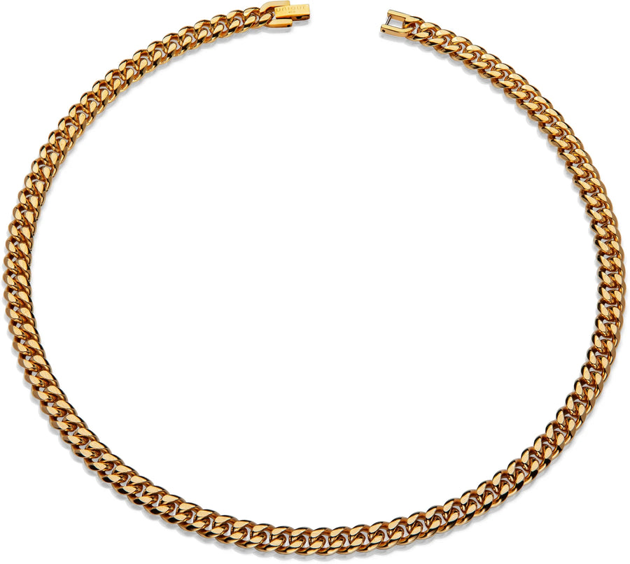 Unique Gold Plated Stainless Steel Curb Link Necklace