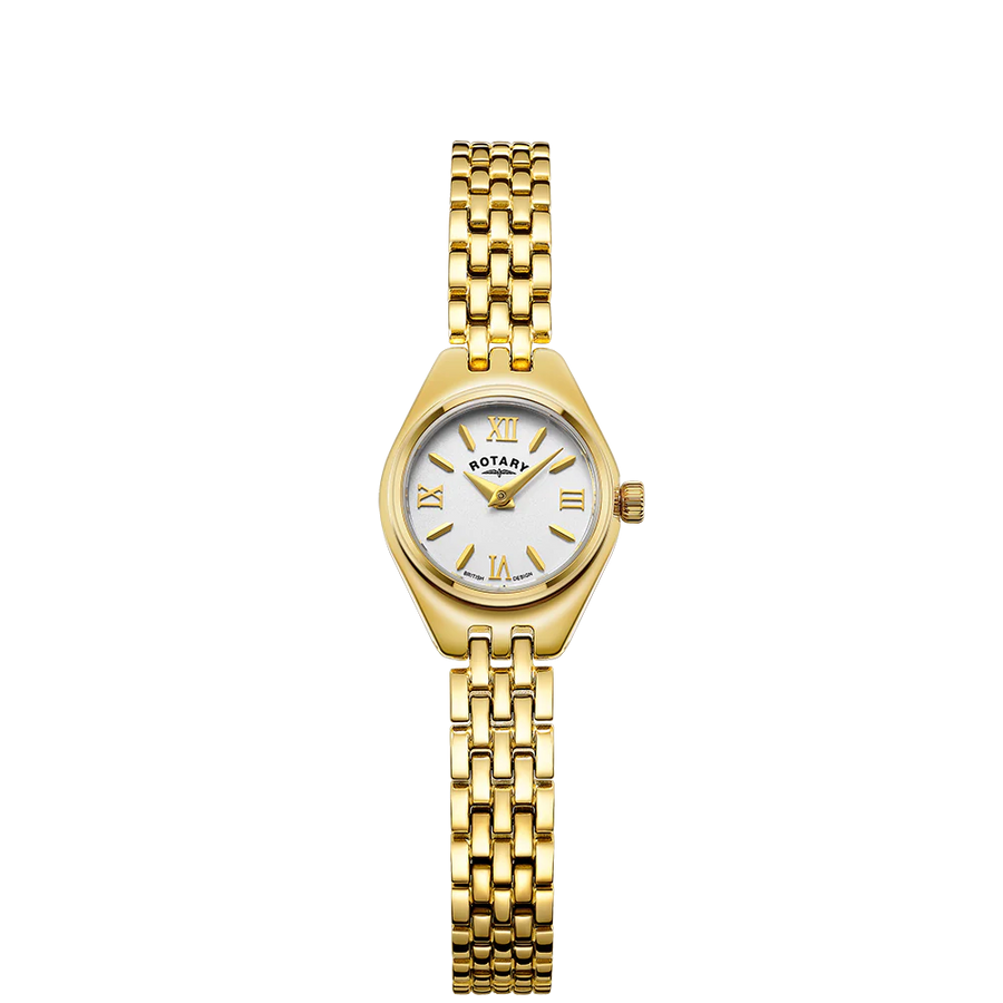 Rotary Ladies Small Gold Plated Cocktail Watch