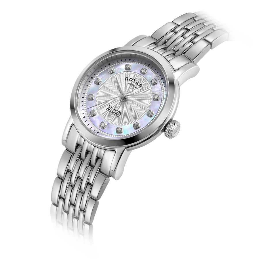 Rotary Ladies Stainless Steel Diamond 'Windsor' Watch