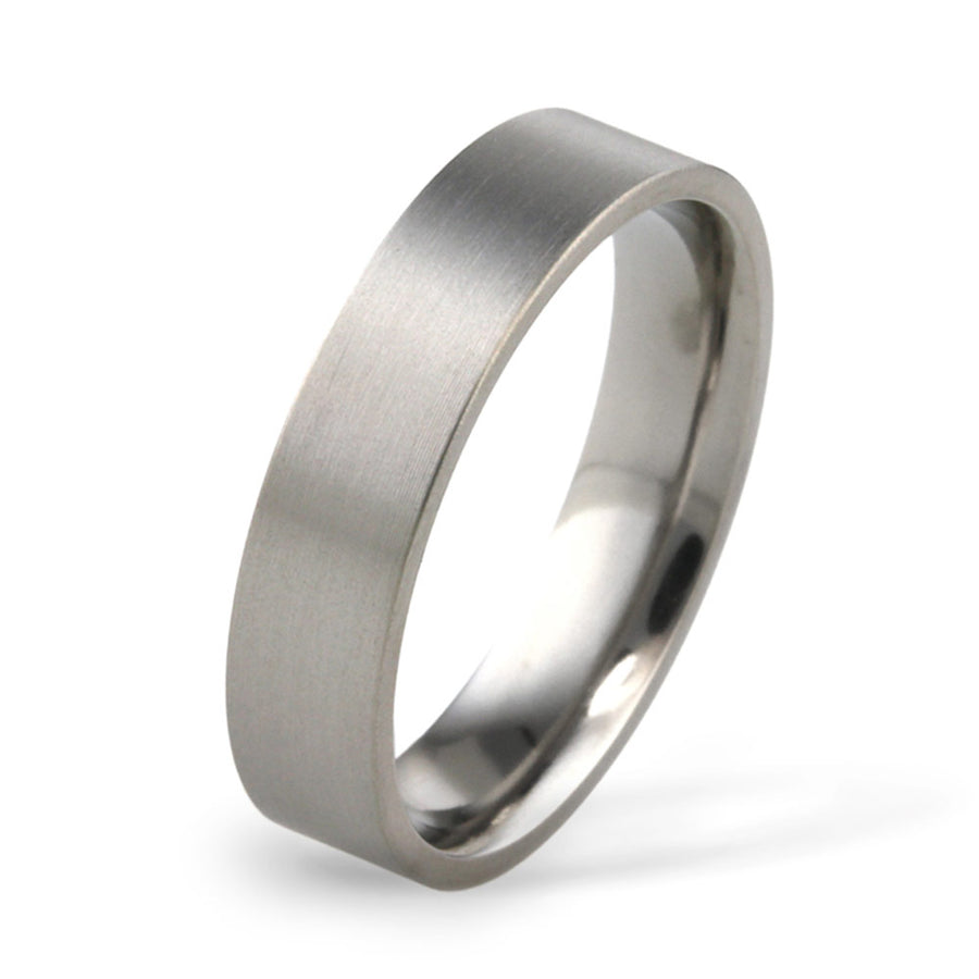 Titanium Flat-Court Wedding Ring