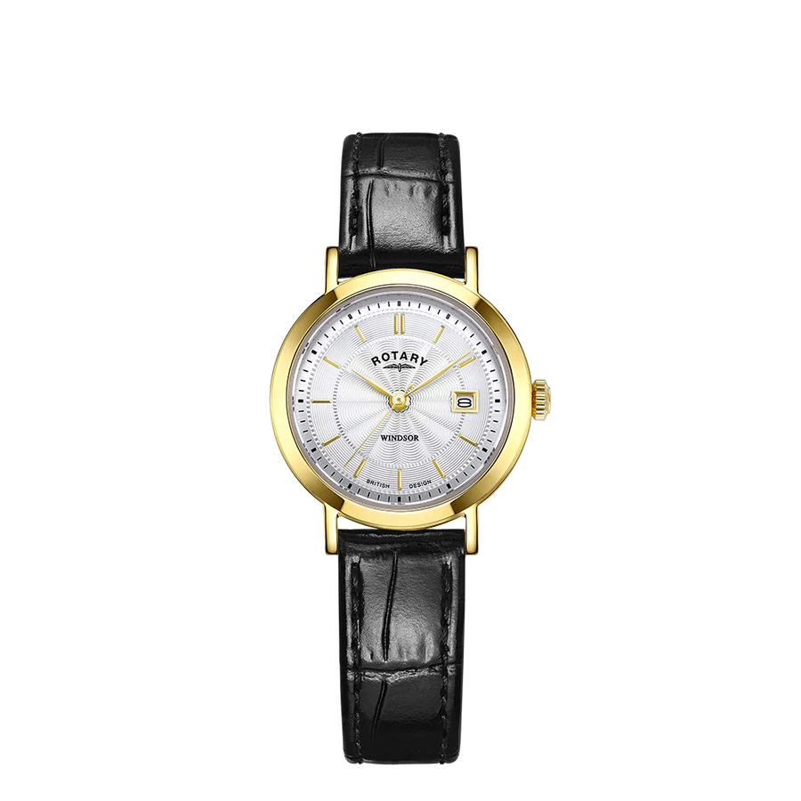 Rotary ladies watch leather strap best sale