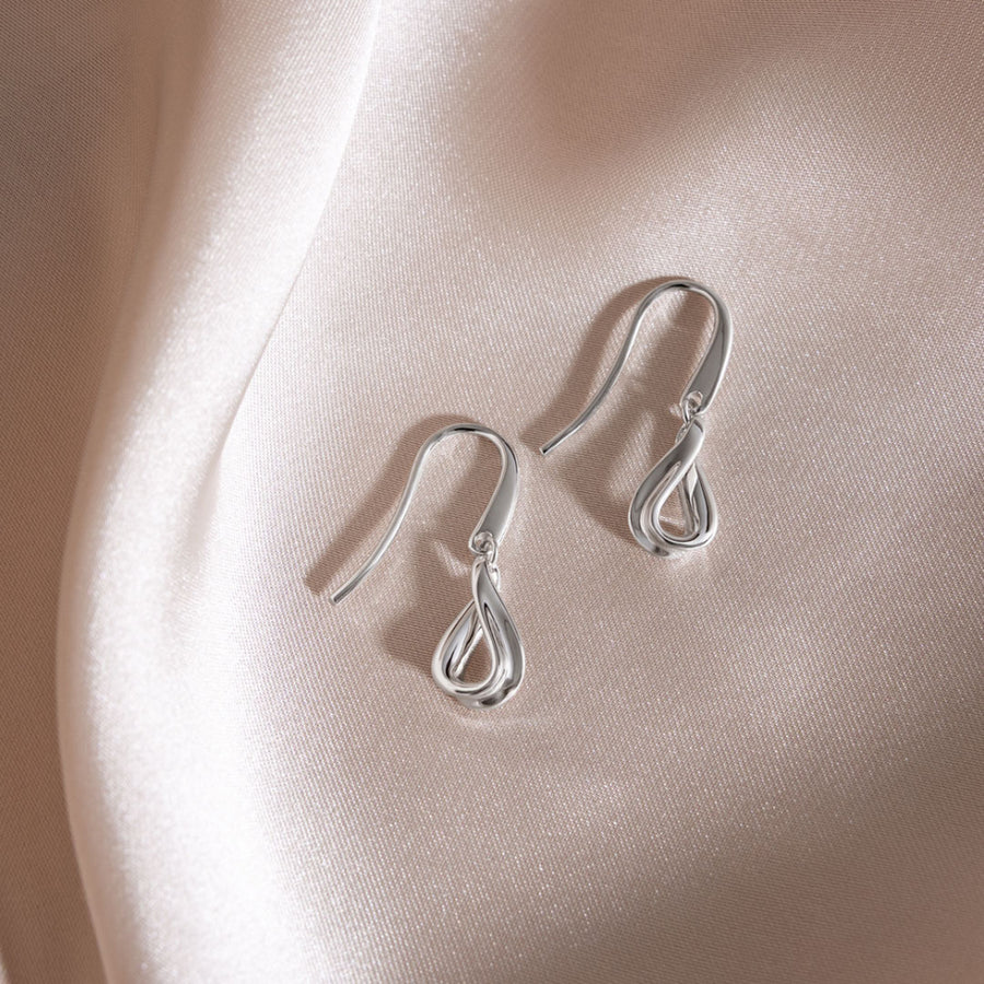 Kit Heath Sterling Silver Serenity Loop Dainty Drop Earrings