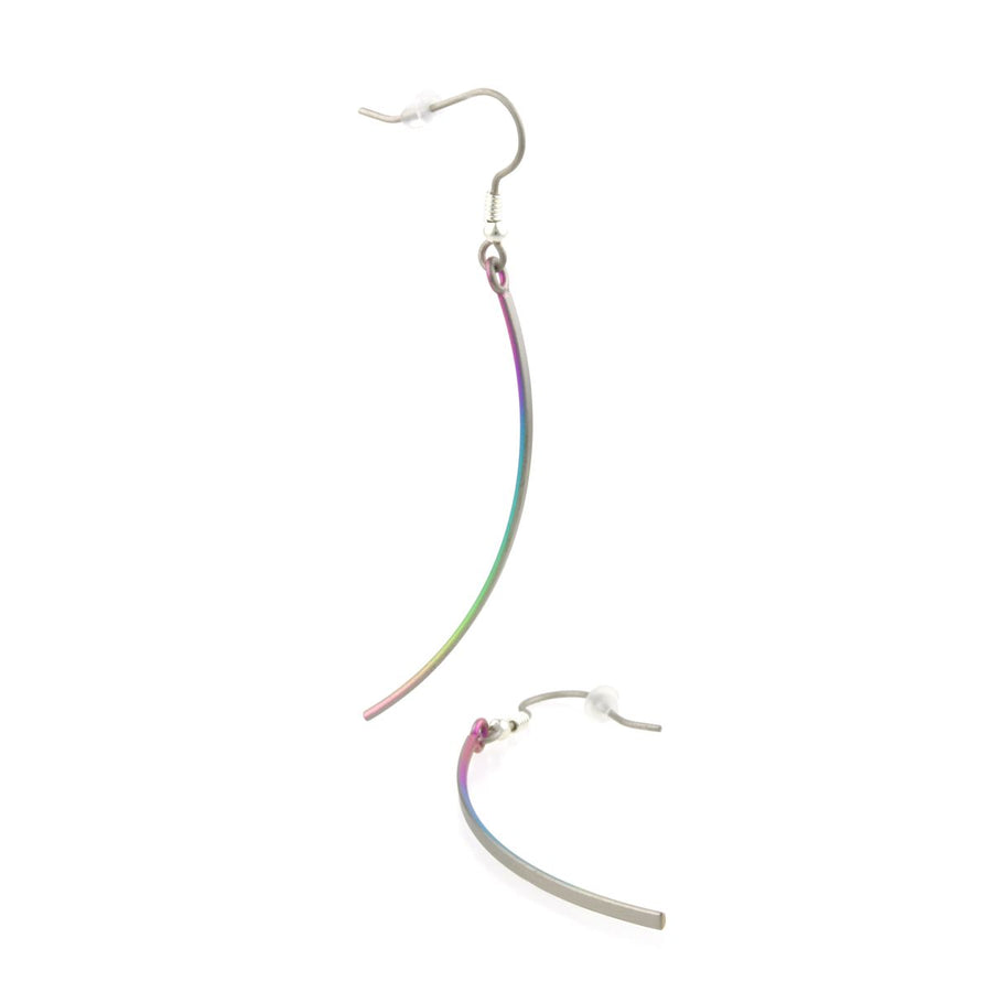 Titanium Rainbow Curved Wire Drop