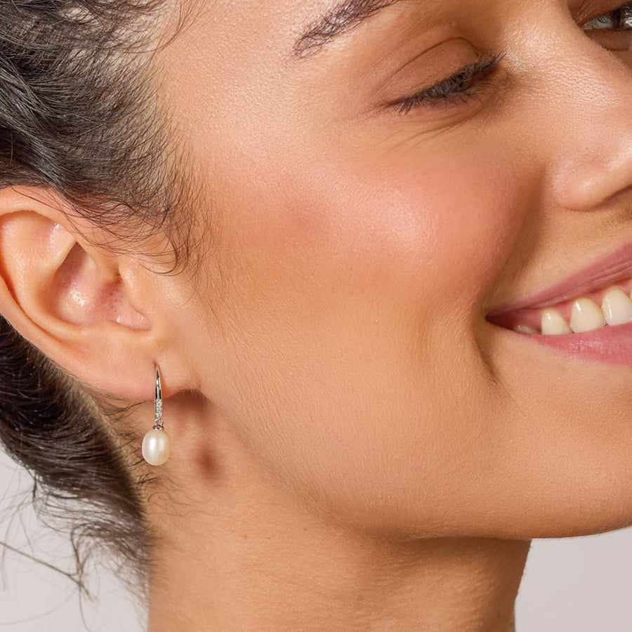 Kit Heath Sterling Silver FWP & CZ Hook Drop Earrings