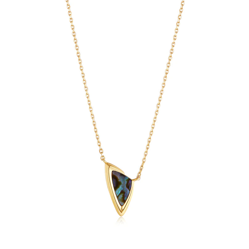 Ania Haie Gold Abalone Shell Arrow Necklace