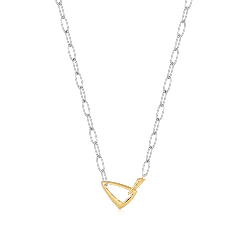 Ania Haie Gold Two-Tone Arrow Link Necklace