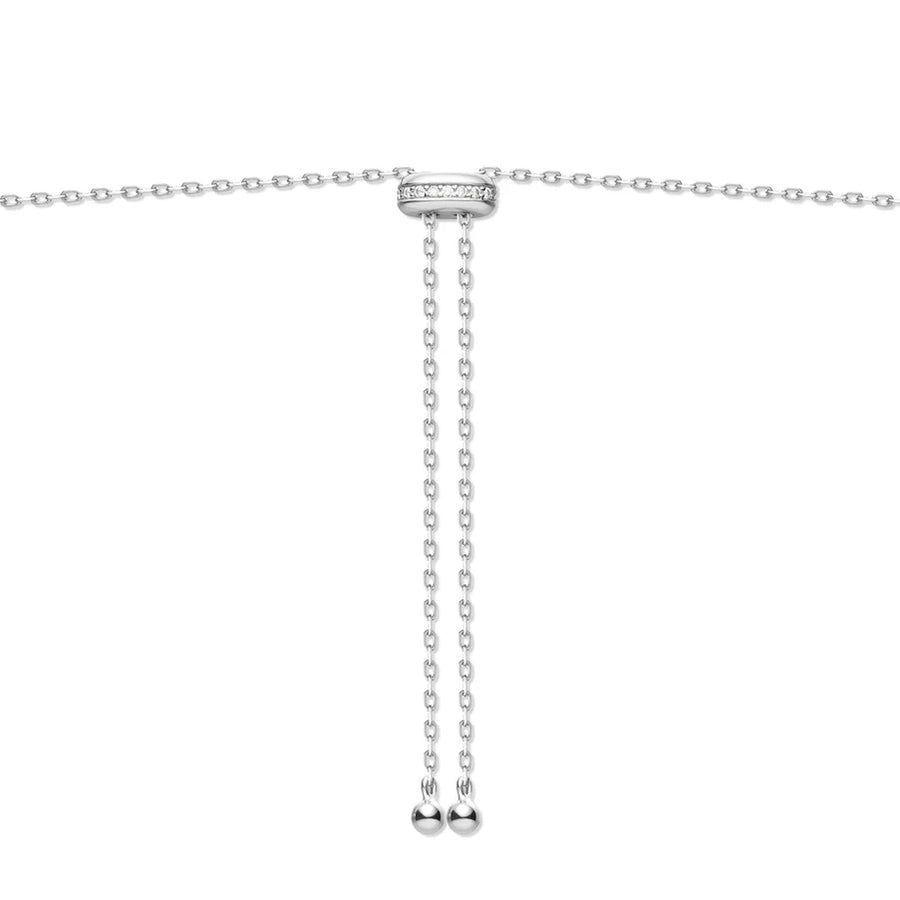 Ania Haie Sterling Silver Pearl & Cubic Zirconia Slider Necklace