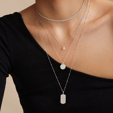 Ania Haie Sterling Silver CZ Pave Sphere Set Pendant & Chain